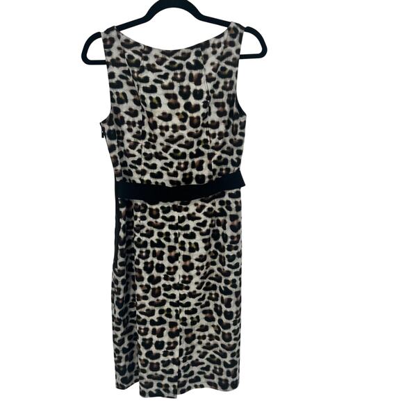 Ann Taylor Leopard Print Sleeveless Dress Size 6 - Picture 2 of 6